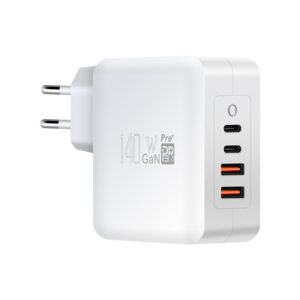 WEP-140-CCAA Cargador GaN de 140 W con enchufes EU,UK,US,AUS
