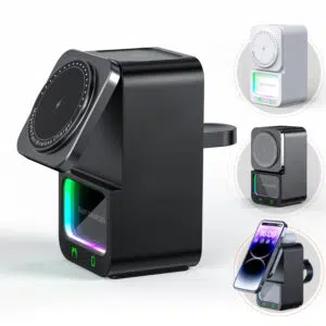 DH19 4IN1 Magnetic Wireless Charger Stand  With Speaker