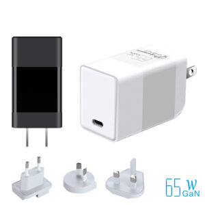 WEP-65-C Cargador GaN de 65 W con enchufe EU,UK,US,AUS