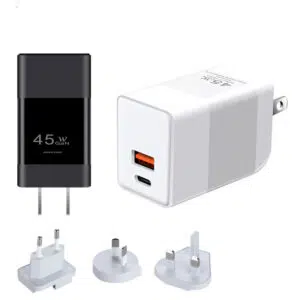 WEP-45-CA 45W GaN Charger With Customizable EU,UK,US,AUS Plug