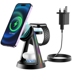 Cargador inalámbrico Y308 con iluminación ambiental RGB
