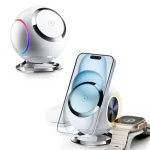 W368 Colorful Space Capsule 3-IN-1 Foldable Wireless Charger