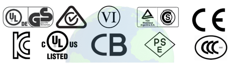 ¿Qué certificaciones suelen tener los adaptadores de corriente?