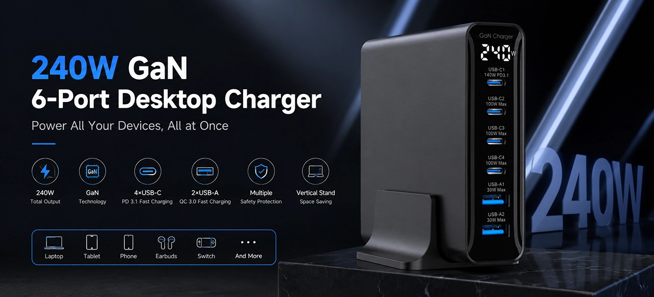 Wecent WEG series GaN wall chargers with swappable plugs