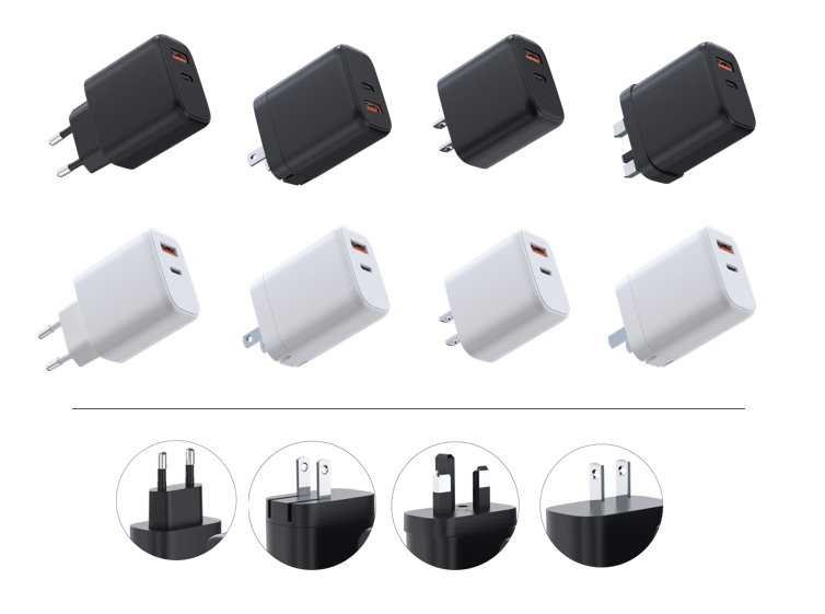 65W WET-67-AC GaN Adapter With EU,UK,US,AUS Plug